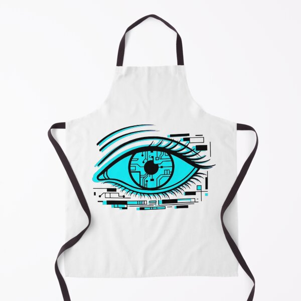 Item preview, Cyan Cyber Eye Circuit Glitch designed and sold by puzzell.