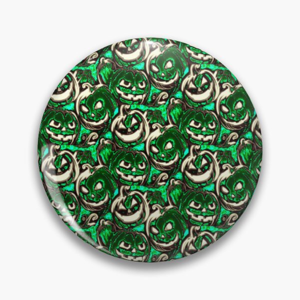 Item preview, Glowing Green Pumpkins Pattern designed and sold by Shy Fractal Designs.