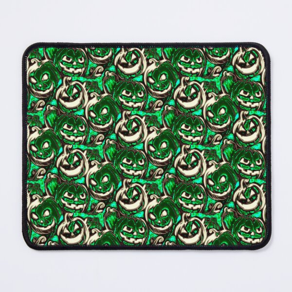 Item preview, Glowing Green Pumpkins Pattern designed and sold by Shy Fractal Designs.