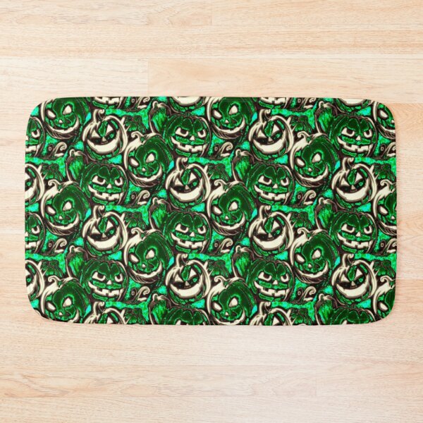 Item preview, Glowing Green Pumpkins Pattern designed and sold by Shy Fractal Designs.