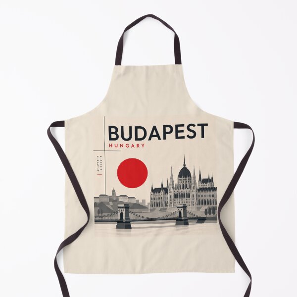Item preview, Budapest swiss style poster designed and sold by CMYKStudio.