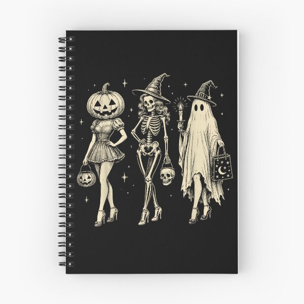 Item preview, Halloween Spooky Girl Squad Skeleton Ghost Pumpkin designed and sold by Rahamkshop.