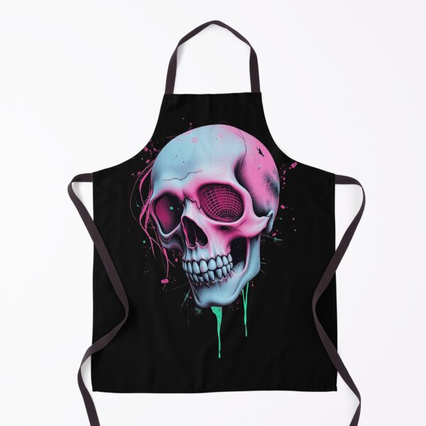 Item preview, 3D Neon Cyber Grid Skull Art designed and sold by ERODED SELF.