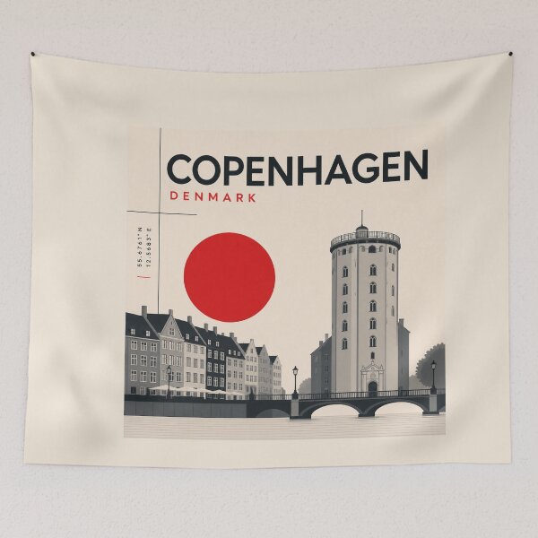 Item preview, Copenhagen swiss style poster designed and sold by CMYKStudio.