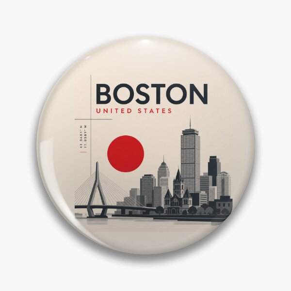 Item preview, Boston swiss style poster designed and sold by CMYKStudio.
