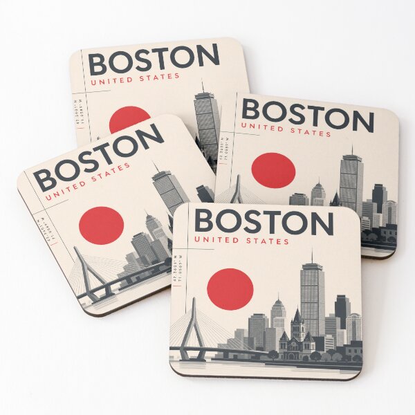 Item preview, Boston swiss style poster designed and sold by CMYKStudio.