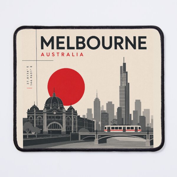 Item preview, Melbourne swiss style poster designed and sold by CMYKStudio.