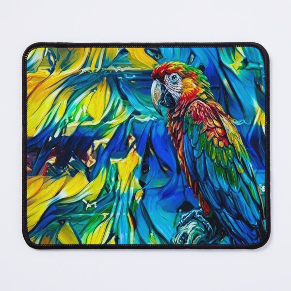 Item preview, Rainbow Parrot with Abstract Swirls designed and sold by CyndiEpps.