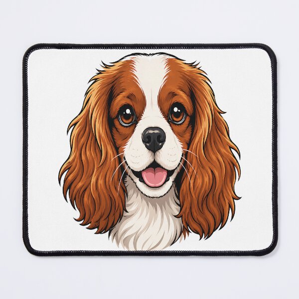 Item preview, Happy Cavalier King Charles Spaniel | Cute Cartoon Dog Face | Minimal Pet Lover Design designed and sold by Moh-nd-Eg.