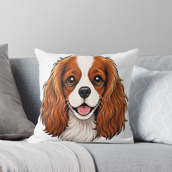 Item preview, Happy Cavalier King Charles Spaniel | Cute Cartoon Dog Face | Minimal Pet Lover Design designed and sold by Moh-nd-Eg.