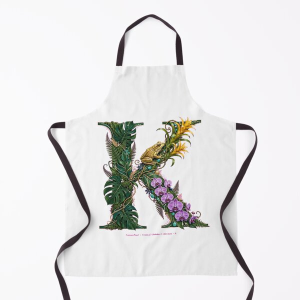 Item preview, Tropical Letter K - Golden Frog and Yellow Bromeliads designed and sold by FantasyPearl.