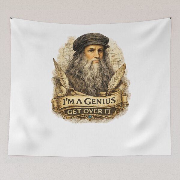Item preview, Leonardo Da Vinci Genius designed and sold by MixPhoneCases.