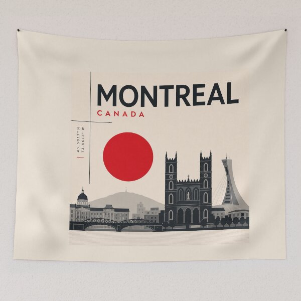 Item preview, Montreal swiss style poster designed and sold by CMYKStudio.