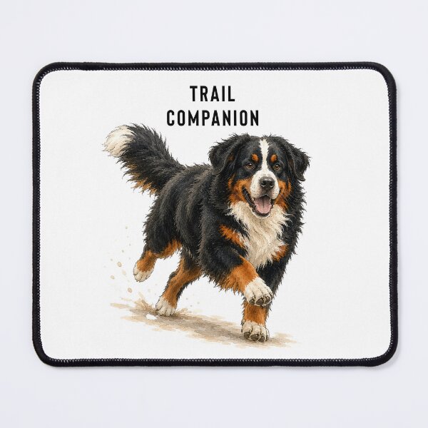 Item preview, Trail Companion Bernese Mountain Dog | Watercolor Dog Illustration designed and sold by PAPIRO SIGLO XXI.