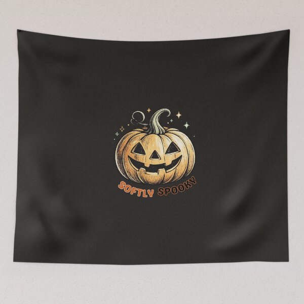 Item preview, Softly Spooky Pumpkin Vintage Jack O Lantern designed and sold by NESTORY-Studio.