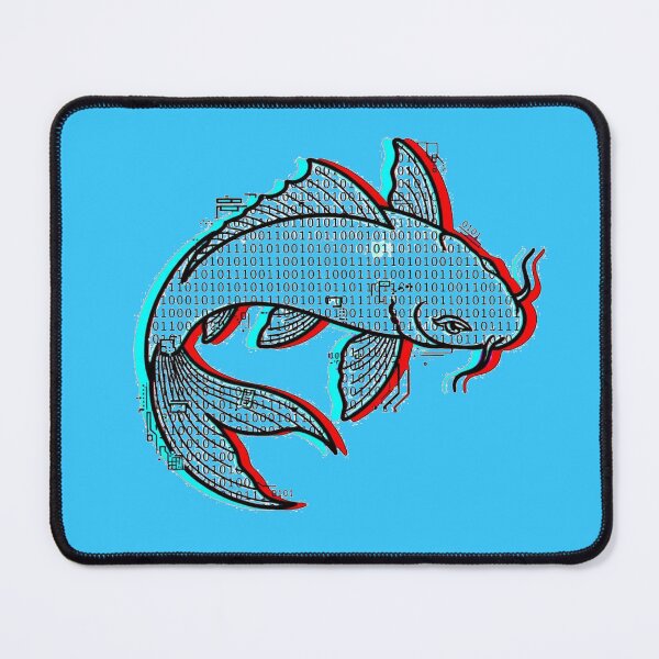 Item preview, Binary Koi Fish Glitch Code designed and sold by puzzell.