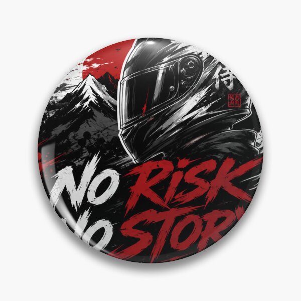 Item preview, No risk no story motorcycle sticker designed and sold by Zetz99.