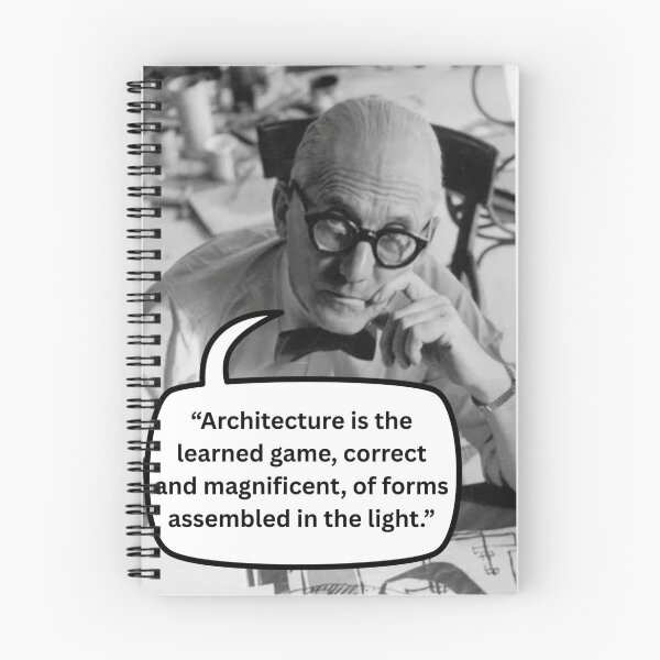 Item preview, Le Corbusier portrait with architecture quote designed and sold by Archysketch.