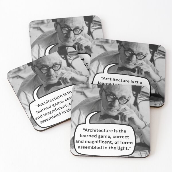 Item preview, Le Corbusier portrait with architecture quote designed and sold by Archysketch.