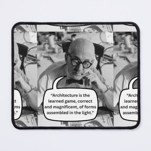 Item preview, Le Corbusier portrait with architecture quote designed and sold by Archysketch.