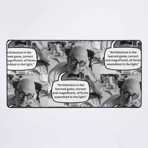 Item preview, Le Corbusier portrait with architecture quote designed and sold by Archysketch.