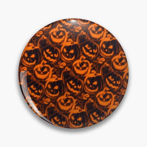 Item preview, Glowing Orange Pumpkins Pattern designed and sold by Shy Fractal Designs.