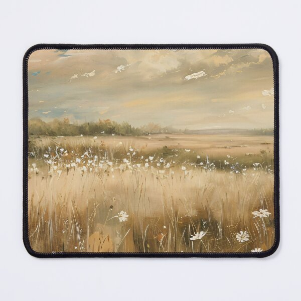 Item preview, Golden Meadow Wildflower Field Oil Painting Art designed and sold by Jozefin's Studio.