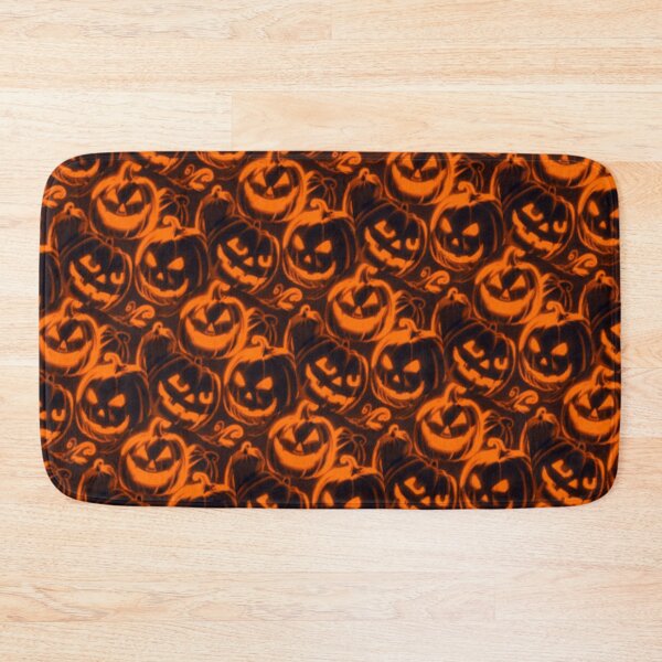 Item preview, Glowing Orange Pumpkins Pattern designed and sold by Shy Fractal Designs.