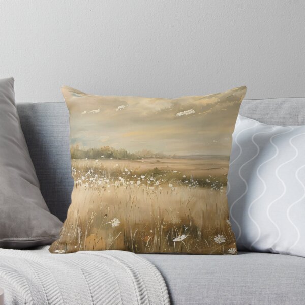 Item preview, Golden Meadow Wildflower Field Oil Painting Art designed and sold by Jozefin's Studio.