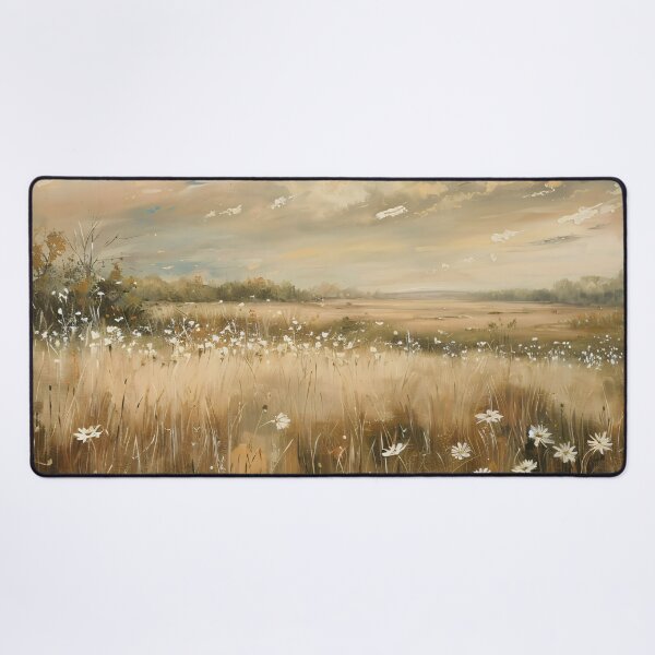 Item preview, Golden Meadow Wildflower Field Oil Painting Art designed and sold by Jozefin's Studio.