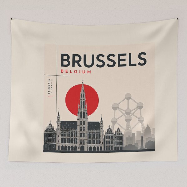 Item preview, Brussels swiss style poster designed and sold by CMYKStudio.