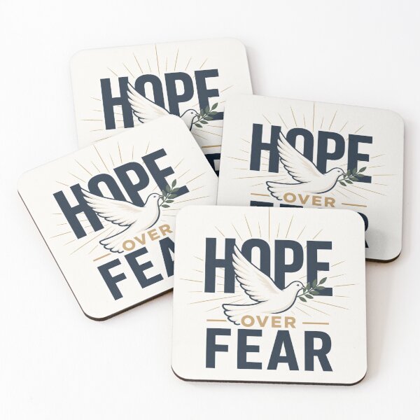 Item preview, Hope Over Fear Christian Inspirational Quote Design for Faith and Courage designed and sold by Paltooproducts.