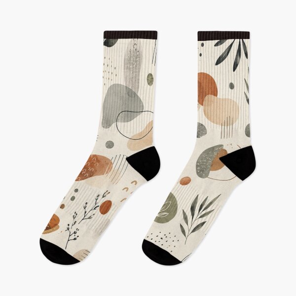 Item preview, Earth Tones Abstract Botanical Pattern designed and sold by QCena.