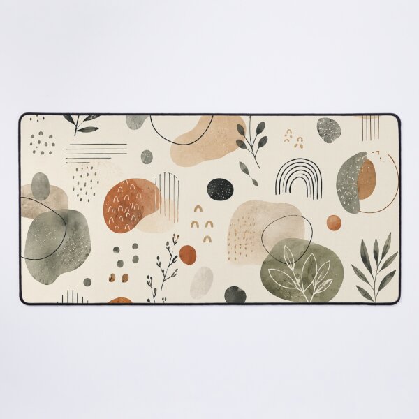 Item preview, Earth Tones Abstract Botanical Pattern designed and sold by QCena.