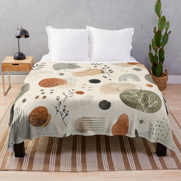Item preview, Earth Tones Abstract Botanical Pattern designed and sold by QCena.