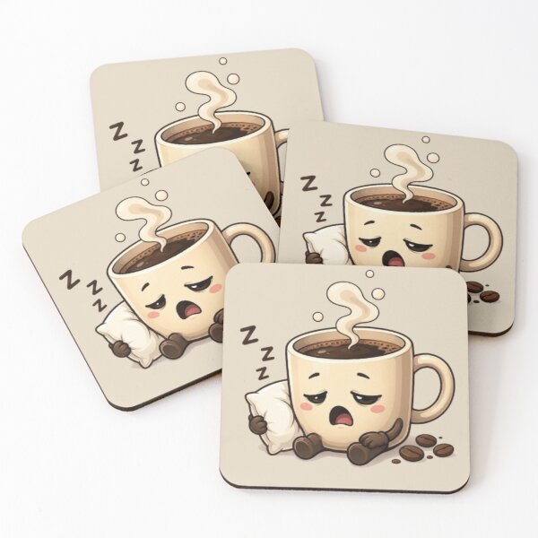 Item preview, Tired Coffee Mug Yawning – Cute Sleepy Morning Caffeine Cartoon designed and sold by Northern Glow Art.