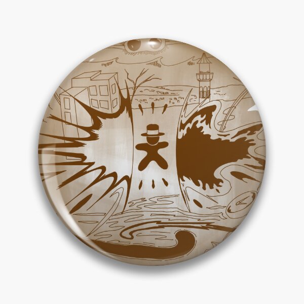 Item preview, Acqua Nera 1 Brown - Mystical Abstract Design With Tribal Elements designed and sold by SketchPalet.