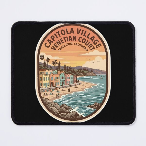Item preview, Retro Capitola Village Venetian Court Santa Cruz California designed and sold by LittleArij.