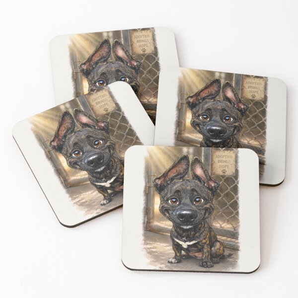 Item preview, Freedom Ride Hopeful Shelter Rescue Dog Print designed and sold by RescueHeart10.