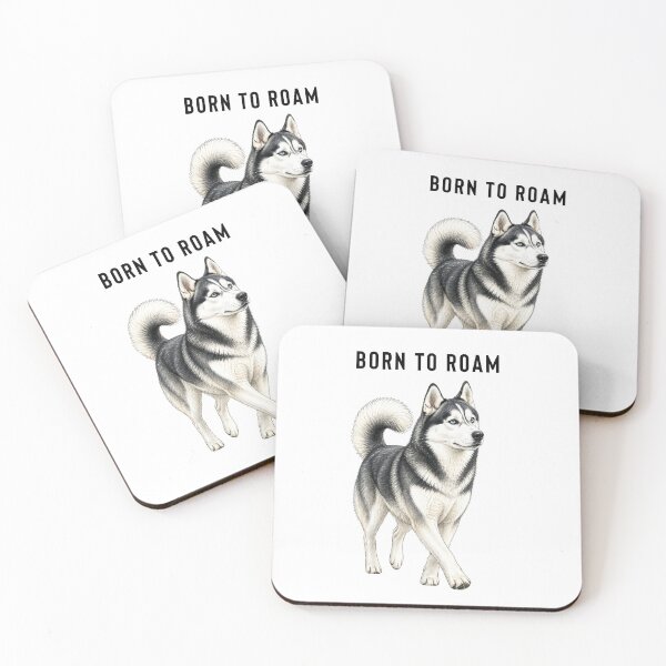 Item preview, Born to Roam Husky | Watercolor Dog Illustration designed and sold by PAPIRO SIGLO XXI.