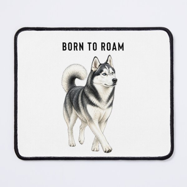 Item preview, Born to Roam Husky | Watercolor Dog Illustration designed and sold by PAPIRO SIGLO XXI.