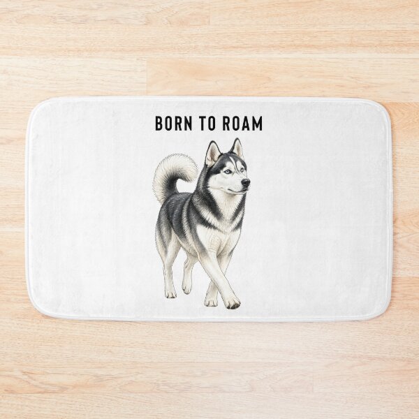 Item preview, Born to Roam Husky | Watercolor Dog Illustration designed and sold by PAPIRO SIGLO XXI.