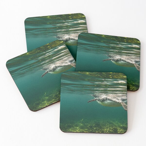 Item preview, Penguin swimming beneath tranquil waters designed and sold by Astute-Artio-Photography.