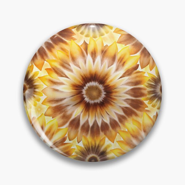 Item preview, Autumn Sunflower Tie Dye Pattern - Golden Harvest Floral Mandala designed and sold by AOCollections.