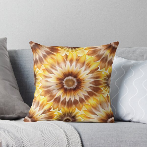 Item preview, Autumn Sunflower Tie Dye Pattern - Golden Harvest Floral Mandala designed and sold by AOCollections.