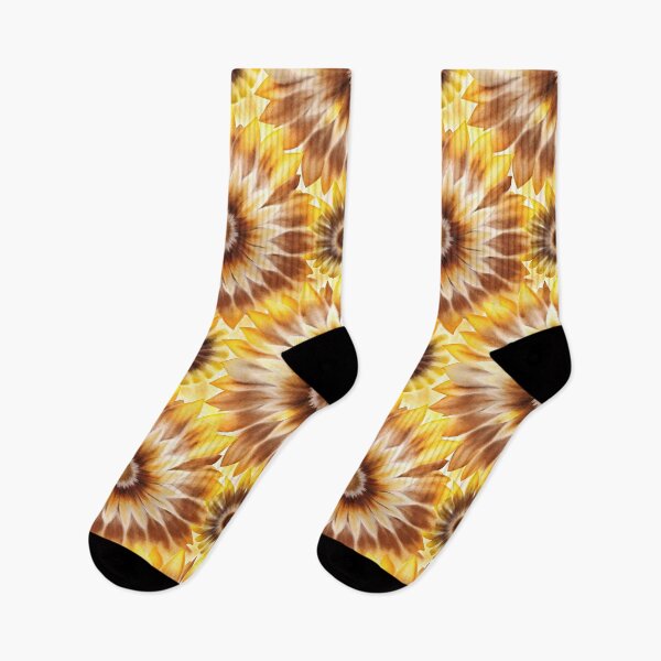 Item preview, Autumn Sunflower Tie Dye Pattern - Golden Harvest Floral Mandala designed and sold by AOCollections.