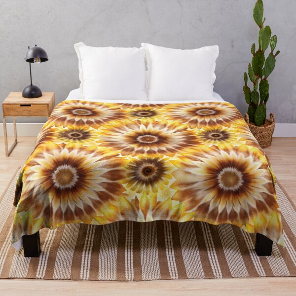 Item preview, Autumn Sunflower Tie Dye Pattern - Golden Harvest Floral Mandala designed and sold by AOCollections.