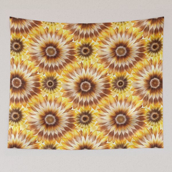 Item preview, Autumn Sunflower Tie Dye Pattern - Golden Harvest Floral Mandala designed and sold by AOCollections.