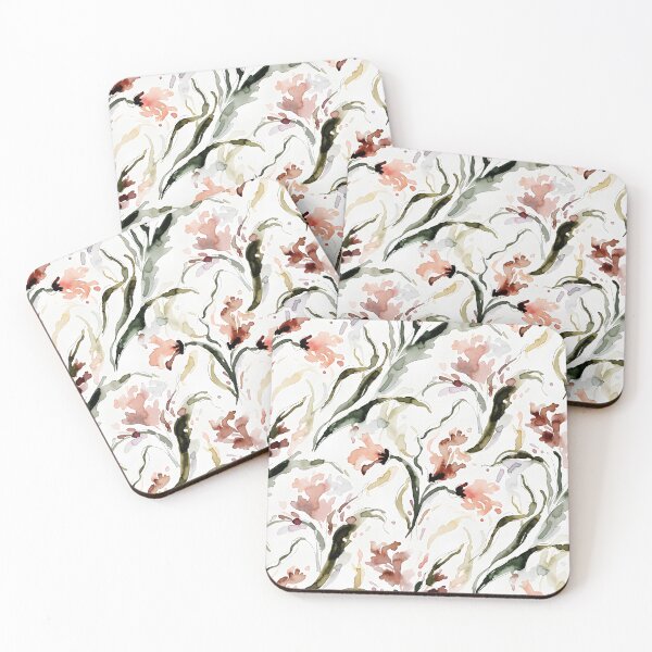 Item preview, Soft Watercolor Floral Pattern - Elegant Terracotta & Sage Wildflowers designed and sold by AOCollections.