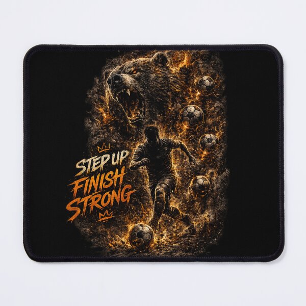 Item preview,  Step Up Finish Strong Soccer Motivation designed and sold by LegendCourt.